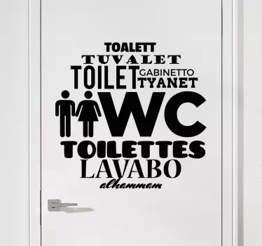 Jazykové toaletní nálepky - TenStickers