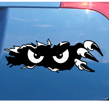 Jednobarevný vykukující oči design samolepka na auto - TenStickers
