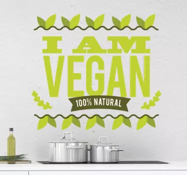 Jsem veganská kuchyňská stěna - TenStickers