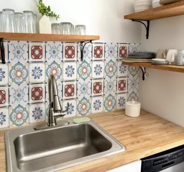 Krásný přenos dlaždic ve stylu cementu - TenStickers