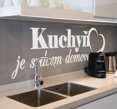 Kuchyně je srdcem domácí domácí textové nálepky na zeď - TenStickers