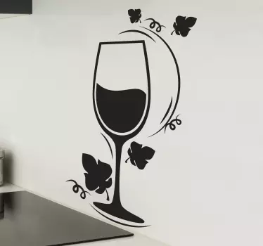 Květinové sklenice na nápoje nálepky na zeď - TenStickers