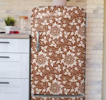 Květinový vzor paisley lednice zábal - TenStickers