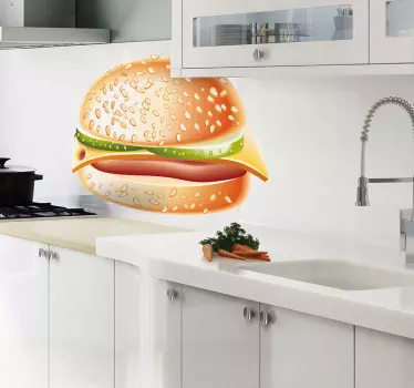 Lahodný hamburger obtisk - TenStickers