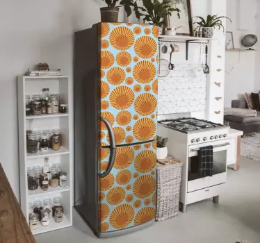 Lednička sunshine ze 70. Let Nálepka lednice - TenStickers