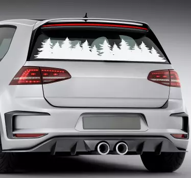 Lesní stromy samolepka na auto - TenStickers