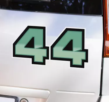 Lewis hamilton 44 nálepka do auta - TenStickers
