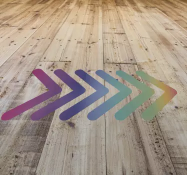 Linka směr vinyl nálepka podlahové dlaždice obtisky - TenStickers