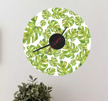 Listové nástěnné hodiny vinyl - TenStickers