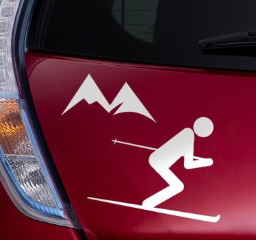 Lyžař symbol dekorativní nálepka - TenStickers
