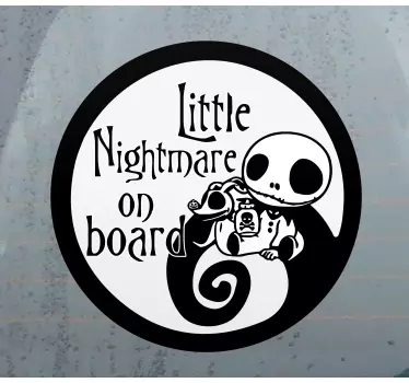 Malá noční můra na palubě dítěte samolepka na auto - TenStickers