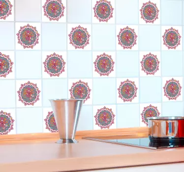 Mandala dlaždice dekorativní vinyl dlaždice přenos - TenStickers