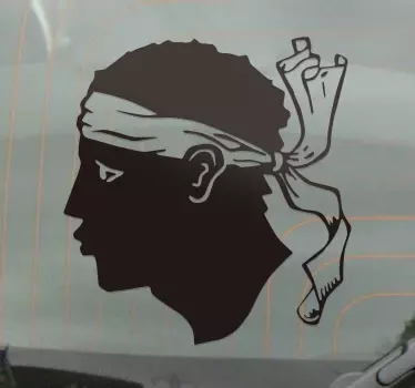 Maure corse hlava auto nálepka - TenStickers