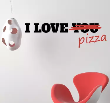 Miluji pizzu nálepka na zeď - TenStickers