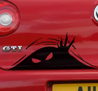 Monstrum ve štítku s návěsem - TenStickers