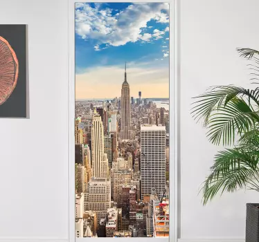 Mrakodrap new york door sticker - TenStickers