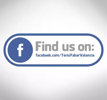 Najděte nás na nálepce okna na facebook - TenStickers