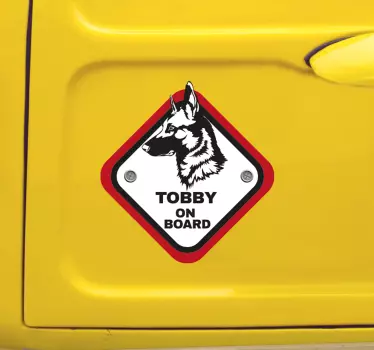 Nálepka belgického ovčáka v autě - TenStickers