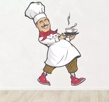 Nálepka číšník kuchař - TenStickers