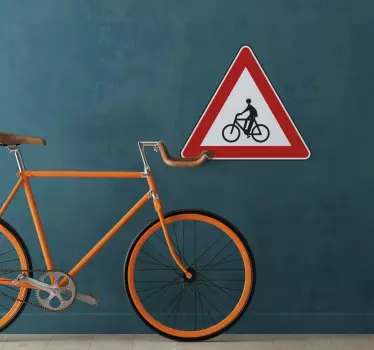 Nálepka cyklistické péče dopravní značka - TenStickers