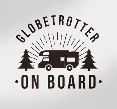 Nálepka globetrotter na palubě vozidla - TenStickers