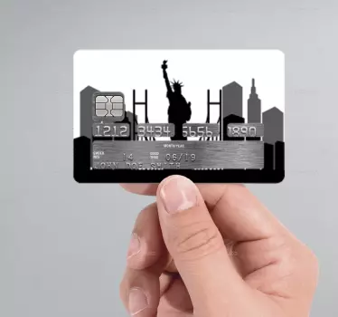 Nálepka kreditní karty new york skyline - TenStickers