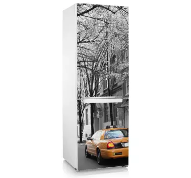 Nálepka lednička taxi v new yorku - TenStickers
