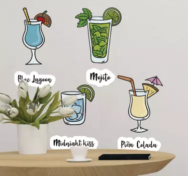 Nálepka letní koktejlové nápoje - TenStickers