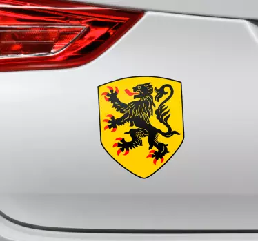 Nálepka lva šikmá vlajka auta - TenStickers