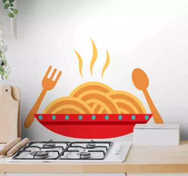 Nálepka na město italské špagety - TenStickers