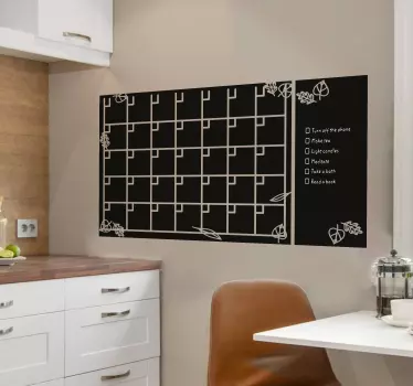 Nálepka na zeď s týdenním plánovačem a poznámkami - TenStickers