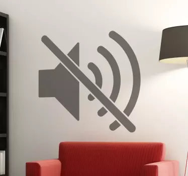 Nálepka na zeď symbol ticha - TenStickers