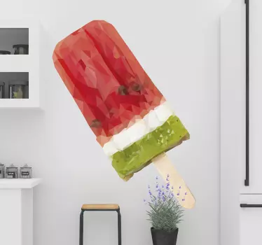 Nálepka na zmrzlinu tři příchutě potravin - TenStickers