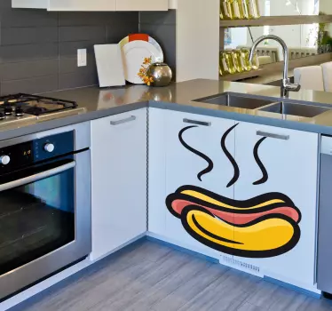 Nálepka obrys hot dog - TenStickers