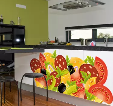 Nálepka potravin koláž kuchyně - TenStickers