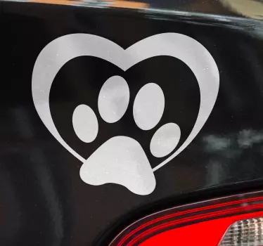 Nálepka na auto psí tlapku - TenStickers