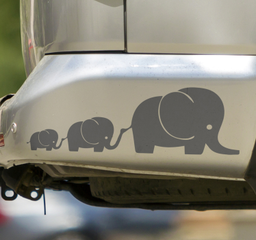 Nálepka roztomilé slony auto - TenStickers