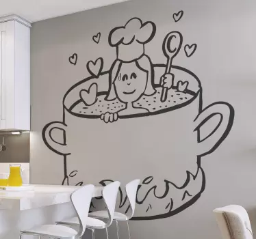 Nálepka s láskou na vaření - TenStickers
