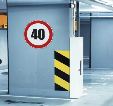 Nálepka s maximální dopravní značkou 40 - TenStickers