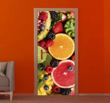 Nálepka skleněné dveře ovoce - TenStickers