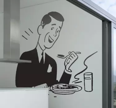 Nálepka šťastného jídla - TenStickers