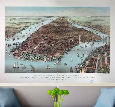 Nálepka vintage york - TenStickers