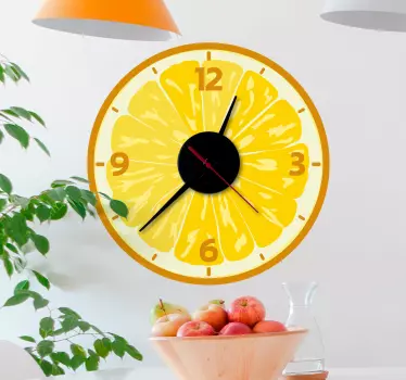 Nálepky s hodinami plátky citronů - TenStickers