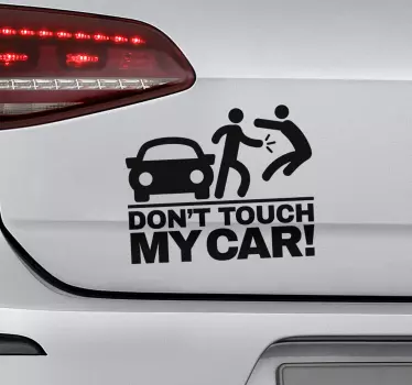 Nedotýkejte se obtisky automobilu - TenStickers