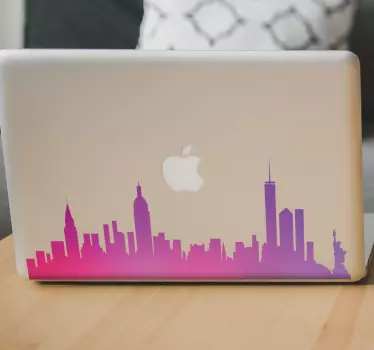 Nový york panorama notebooku obtisky - TenStickers