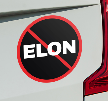 no elon samolepka na auto - TenStickers