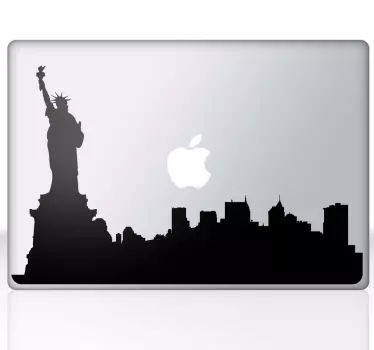 Nový york city silueta laptop nálepka - TenStickers