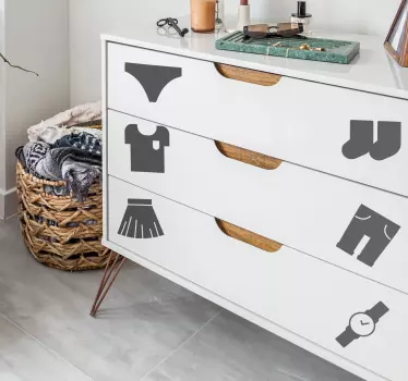 Oblečení ikony nálepky na nábytek - TenStickers