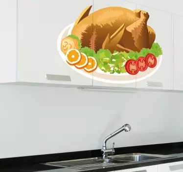 Obložený pečené kuřecí obtisk - TenStickers