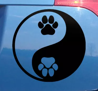 Obtisk psí tlapky jin jang - TenStickers